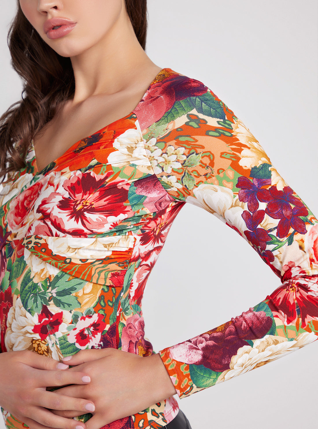 Floral Print Dianna Long Sleeve Top Floral Print Dianna Long Sleeve Top