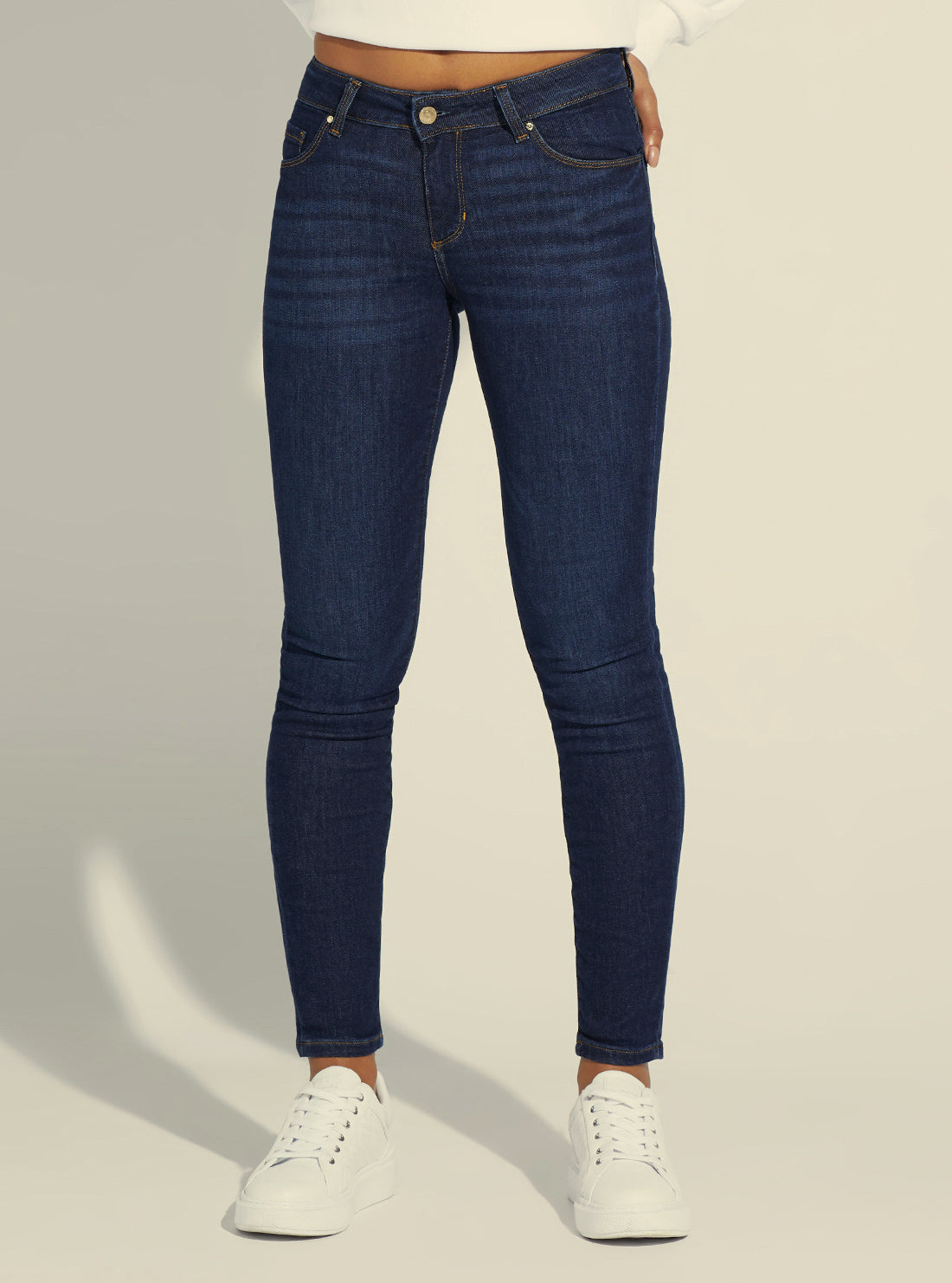 Annette Mid-Rise Skinny Denim Jeans in Dark Wash Annette Mid-Rise Skinny Denim Jeans in Dark Wash