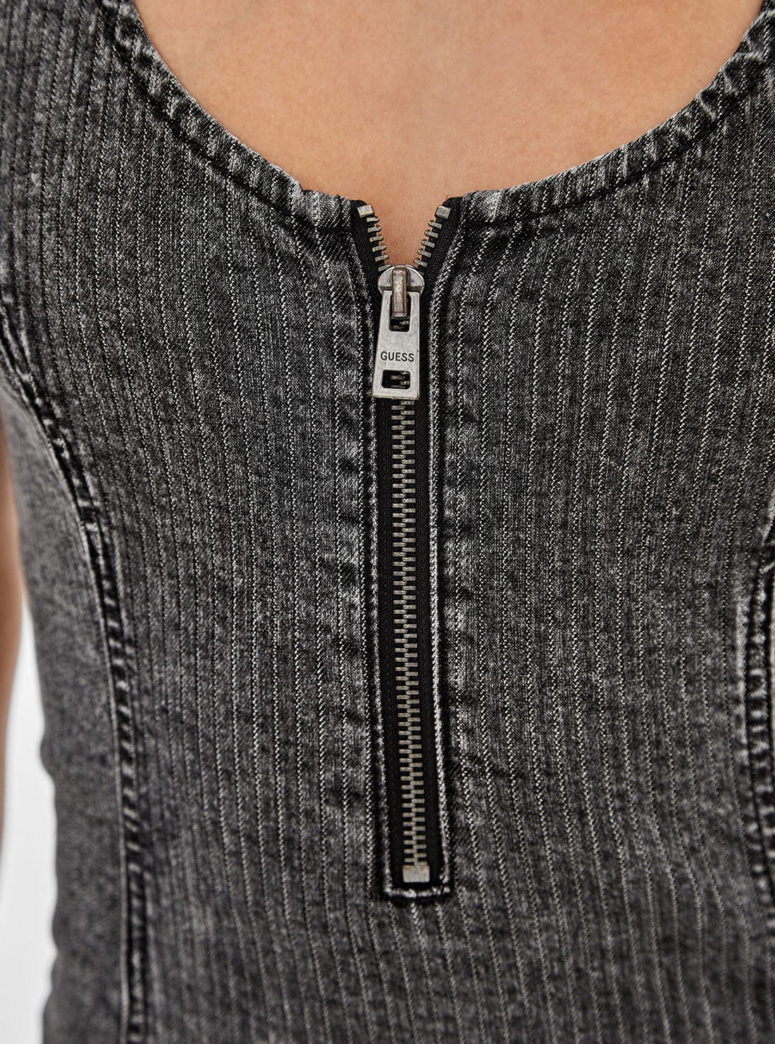 Guess Originals Black Angela Zip Mini Dress Guess Originals Black Angela Zip Mini Dress