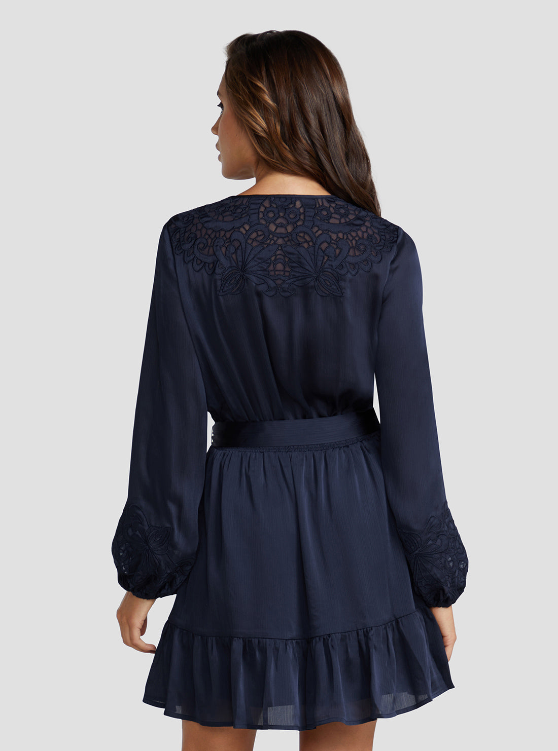 Blackened Blue Adora Wrap Mini Dress Blackened Blue Adora Wrap Mini Dress