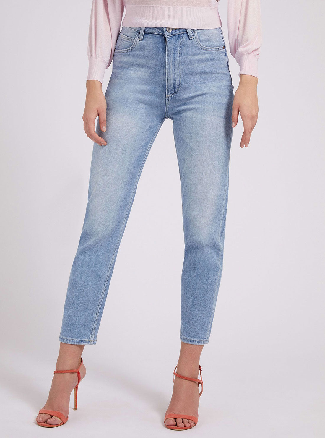 High-Rise Relaxed Fit Mom Denim Jeans In Bora Sky Wash High-Rise Relaxed Fit Mom Denim Jeans In Bora Sky Wash