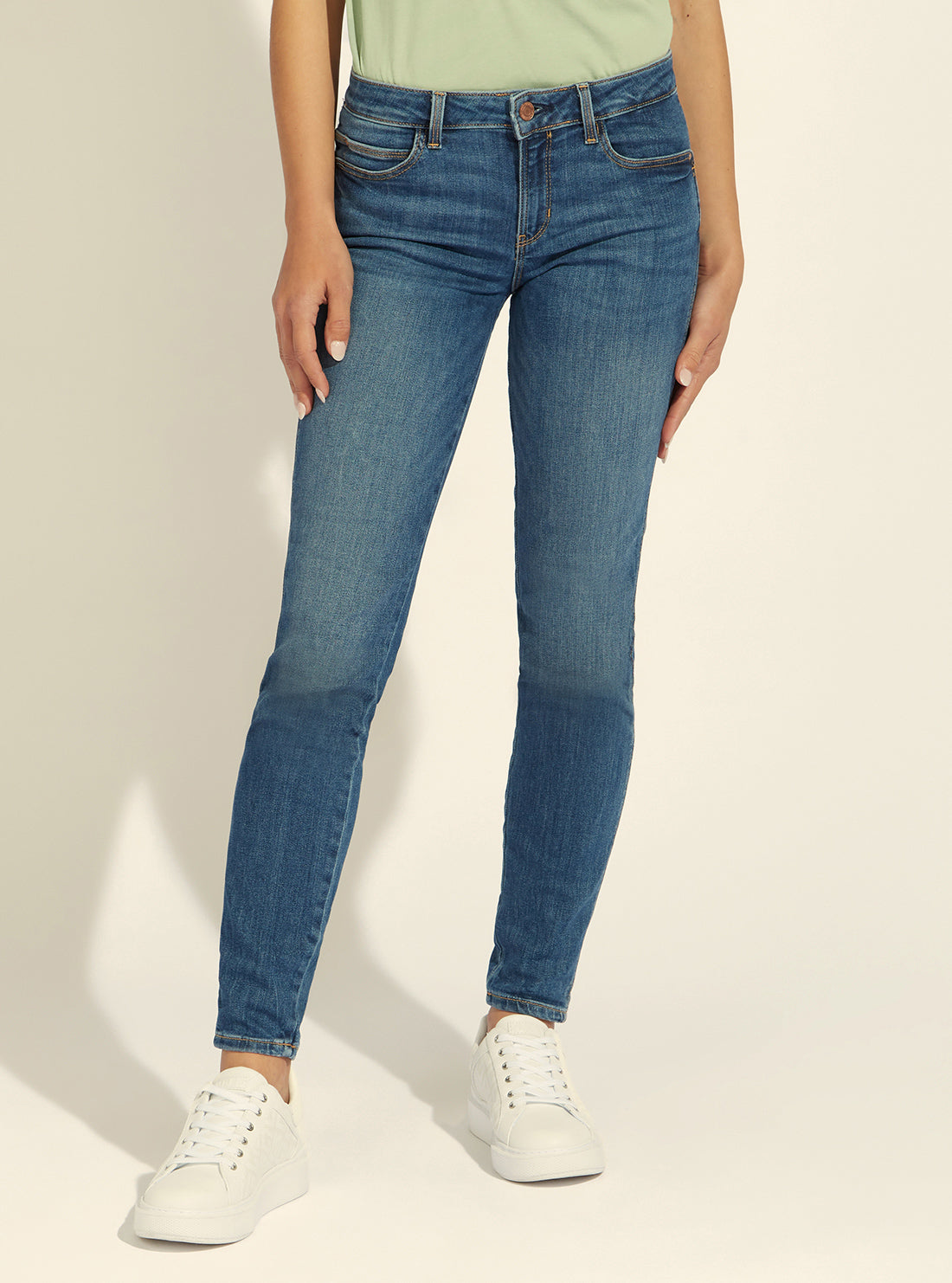 Mid-Rise Skinny Curve Denim Jeans in Carry Mid Wash Mid-Rise Skinny Curve Denim Jeans in Carry Mid Wash