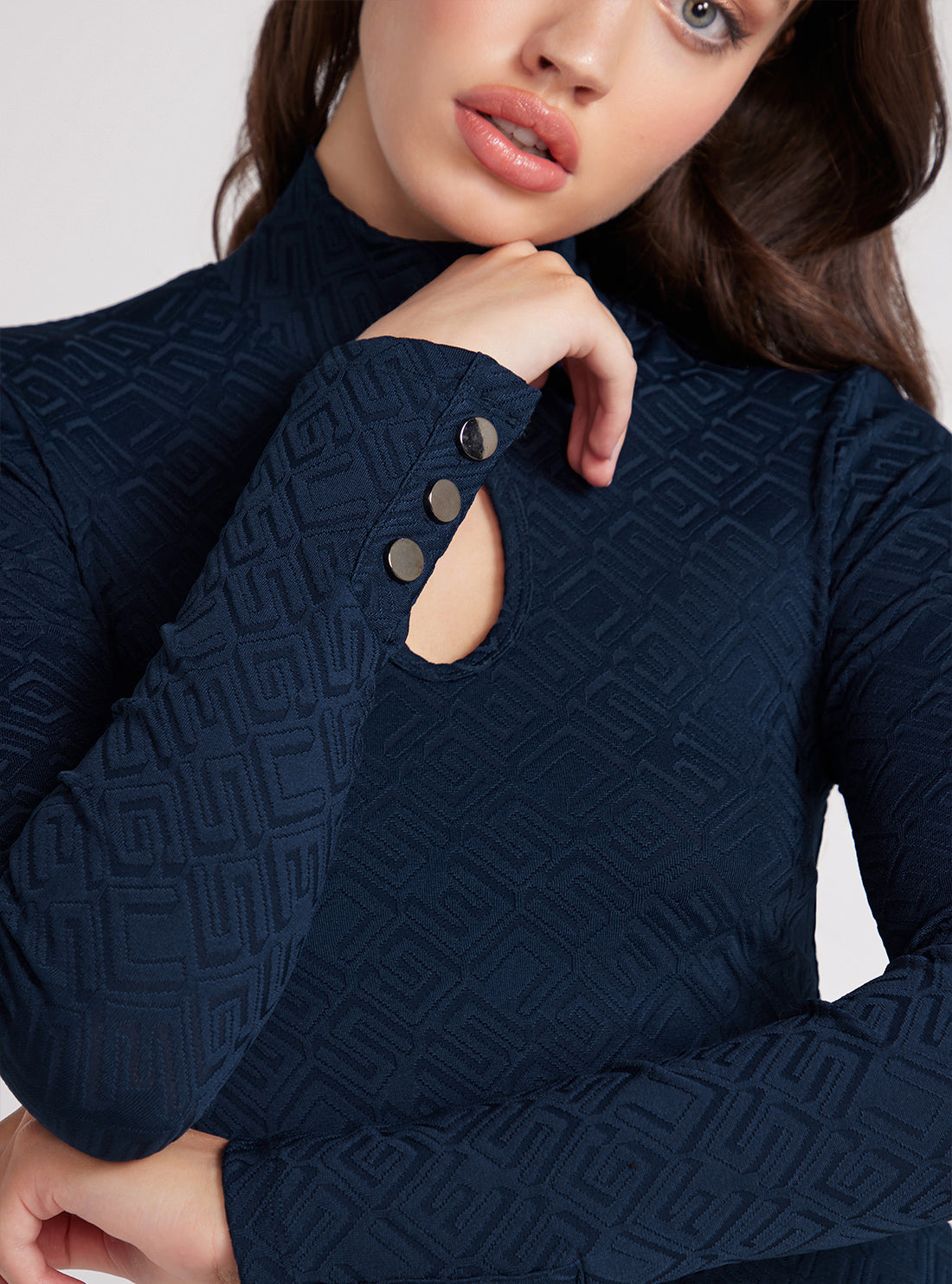Navy Blue Clio Long Sleeve Top Navy Blue Clio Long Sleeve Top