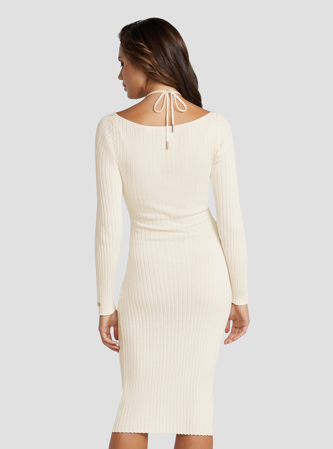Eco Cream White Doris Midi Knit Dress Eco Cream White Doris Midi Knit Dress