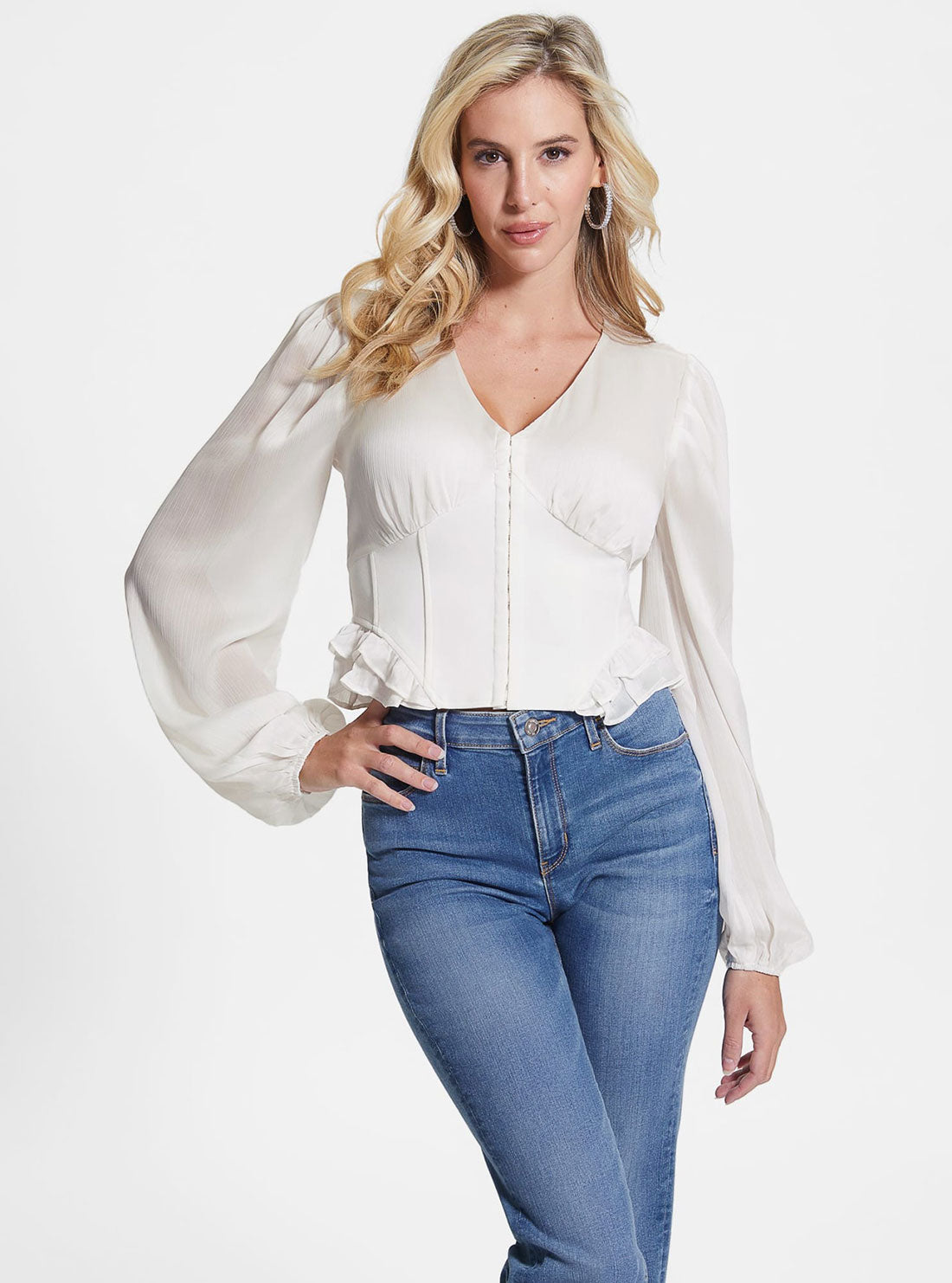 Eco Dove White Hamiri Corset Top Eco Dove White Hamiri Corset Top